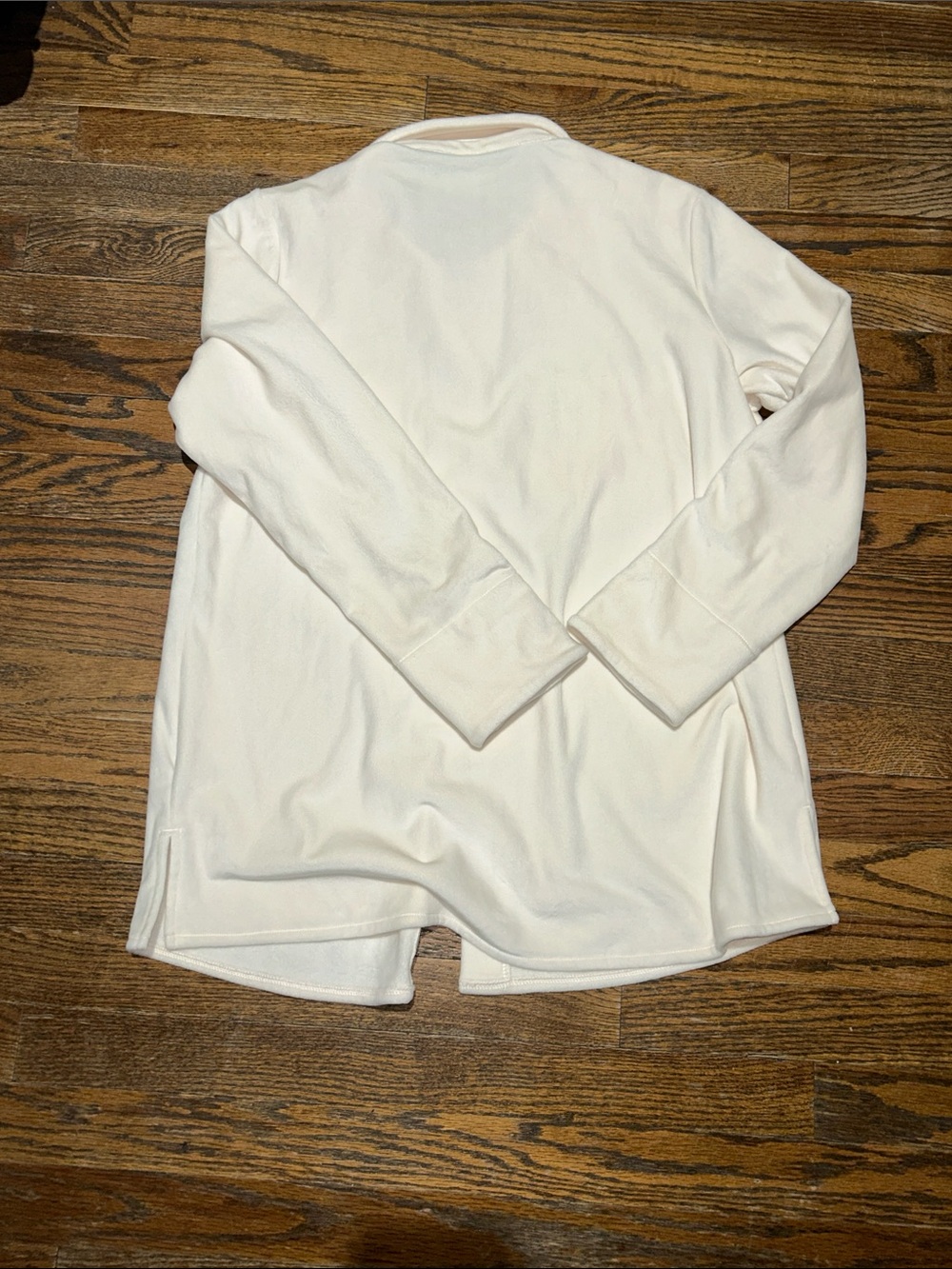 Soft Surroundings Cream Button-Up Shirt Jacket - Picture 6 of 8